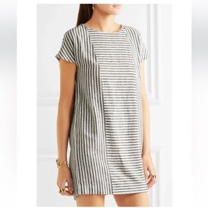Madewell Stripe-Play Button-Back Tee Dress size M